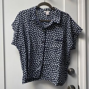 Madewell daisy button up short sleeved shirt